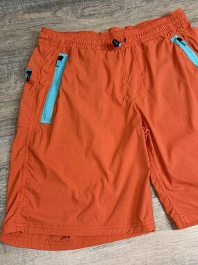 Outdoor Afro x REI CO-OP Mens Hiking Shorts Size Medium Orange Zip Pocket B19